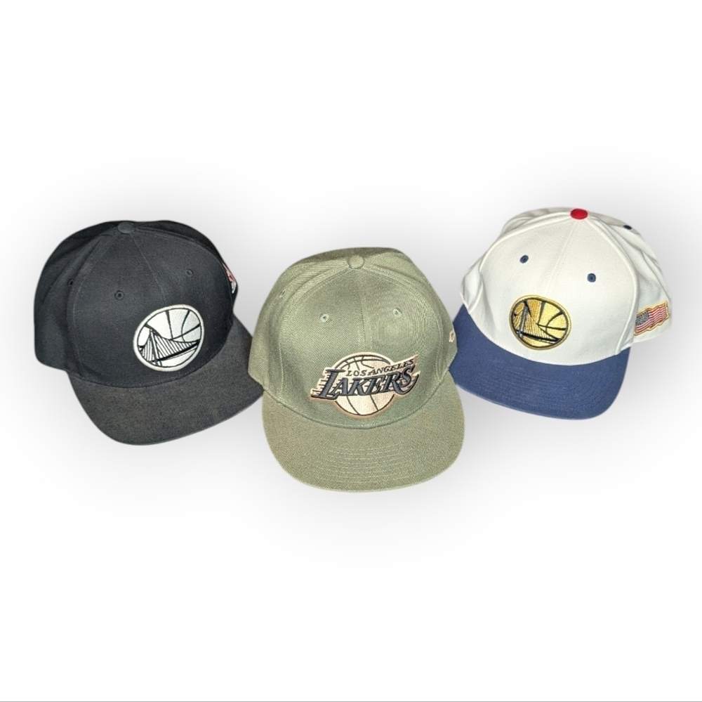 NBA Ultra Game Lakers Mitchell & Ness Golden State Team Logo Snapback Hats